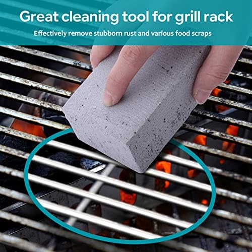 HaSteeL Grill Cleaning Brick, Griddle Pumice Stone for Removing Stains Kit of 8, Commercial Grade Grill Block Cleaner Accessories for Flat Top, Racks, Cast Iron, Sink, Effective & Reusable Clean Tool - Image 3
