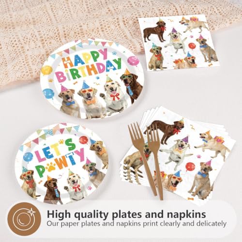 96 Pcs Dog Birthday Party Decoration for Kids, Serves 24 - Image 3
