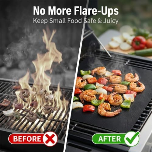 Grill Mats for Grill, Set of 8, 15.75 x 13 Inch - Image 6