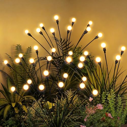 Solar Garden Lights, 8Pack 80LED Swaying Solar Lights Outdoor by PATIOPIA