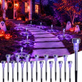 GIGALUMI 16 Pack Purple Solar Halloween Lights,Outdoor Halloween Decoration by GIGALUMI