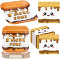 Yungyan 100 Pcs S'mores Camping Love Fun Paper Plates Napkin Set S'mores Campfire Party Decor 9" Disposable Tableware Plate 13" Napkins for Camper Birthday Christmas Baby Shower Family Favor Supplies by Yungyan