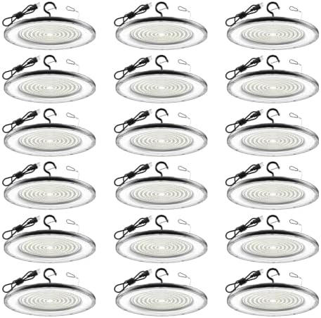 AIKVSXER 18Pack UFO LED High Bay Lights, 300W Shop Lights, 45000LM, 6000K by AIKVSXER