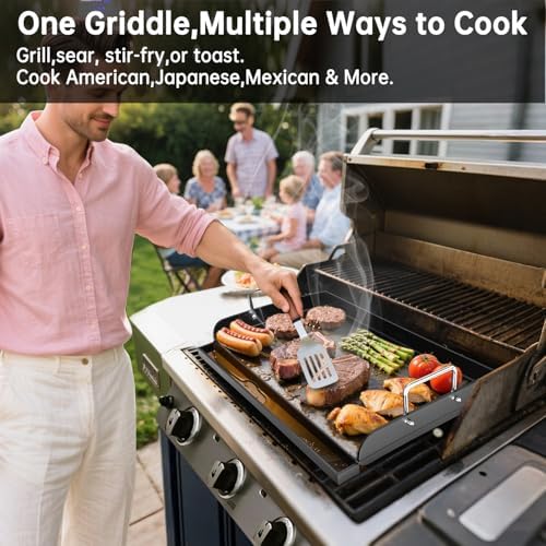 23" x 16" Nonstick Griddle for Gas Grill, Universal Compatible - Image 3