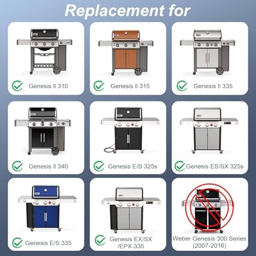 Uniflasy 304 Stainless Steel Grill Grates for Weber Genesis II 300, 18.75" - Image 3