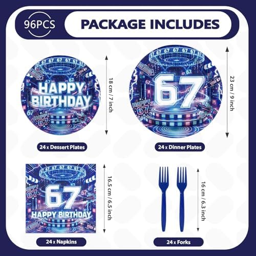 96Pcs 6 7 Birthday Party Decorations for Boys Girls, Serves 24 - Image 2