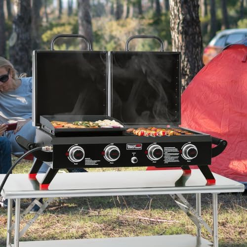 Royal Gourmet 4 Burner Propane Gas Grill and Griddle Combo with Hood - Image 2