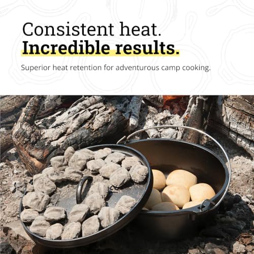 Lodge Pre-Seasoned Cast Iron Deep Camp Dutch Oven with Lid, 6 Quart - Image 3