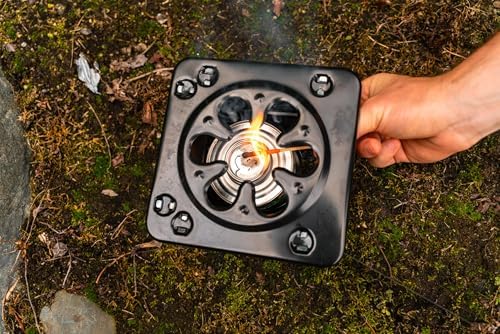 Coghlan's Portable Folding Camp Stove – Compact, Lightweight Steel Cooking Stove for Camping, Backpacking, Hiking, or Emergency Use – Uses Canned Heat or Fuel Tablets, Black - Image 5