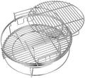 Eggspander for Large Big Green Egg 5 Piece Kit BGE Stainless Grill Expander Rack Conveggtor Basket Half Moon Cooking Stack Rack Extender Grate Pizza Rotisserie Smoking Rib Rack by Unidanho