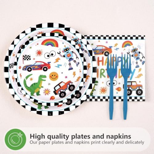 96Pcs Monsters Truck Birthday Party Decoration, Serves 24 - Image 3