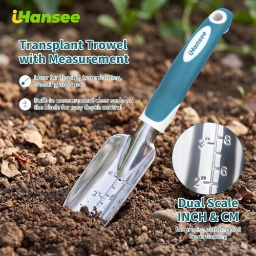 Blue Garden Tools 4-Piece, Aluminum Alloy Gardening Hand Tool Set - Image 3