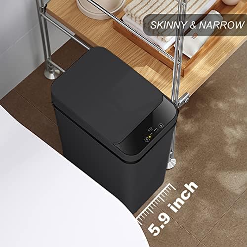 2 PACK - Touchless Bathroom Trash Can - Skinny Motion Sensor Trash Bin - Image 3