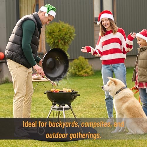 UNCO- Round Fire Pit Mat, 36", Black Double-Sided Fireproof Design, Reusable, Portable, 3 Layers, Waterproof & Easy to Clean, Grill Matt for Outdoor Grill Deck Protector - Image 6