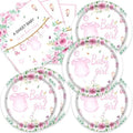 40pcs Baby Girl Party Supplies Baby Shower Birthday Decoration Used for Pink Baby Girl Shower Party Decoration Include 20 dinner plates, 20 Napkin by Unknown