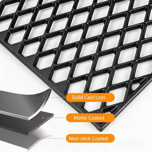 Cast Iron Cooking Grates for Traeger Woodridge Pellet Grill, Grill Grids Compatible with Traeger Sear Grate, Grill Grates Replacement Parts for Traeger Grill Accessories,2 Pack - Image 3