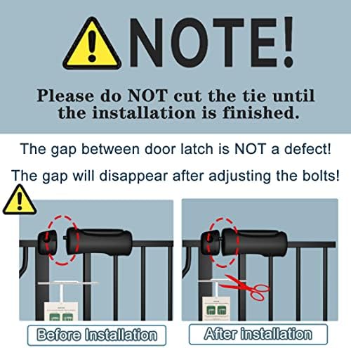 Extra Wide Baby Gate Black 63-71 Inch Wide Pressure Mounted Auto Close Child Safety Gate Long Dog Gate for House Doorways - Image 3