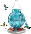 Glass Hummingbird Feeder for Outdoors Hanging, 26 fl oz Bird Nectar Feeder by GreteGotye