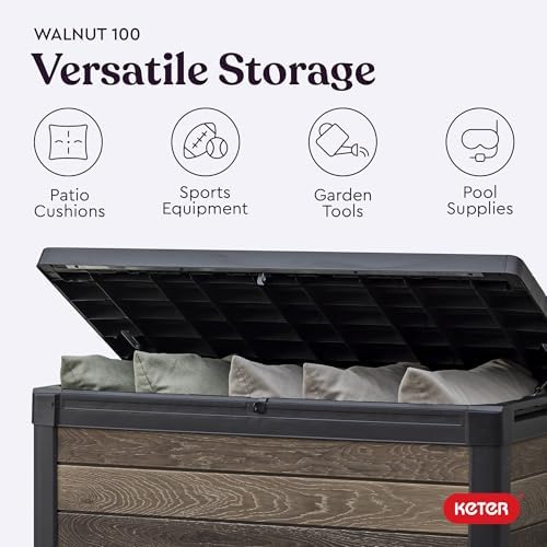 Keter Premium 100 Gal Outdoor Storage Box for Patio and Pool Accessories - Image 5
