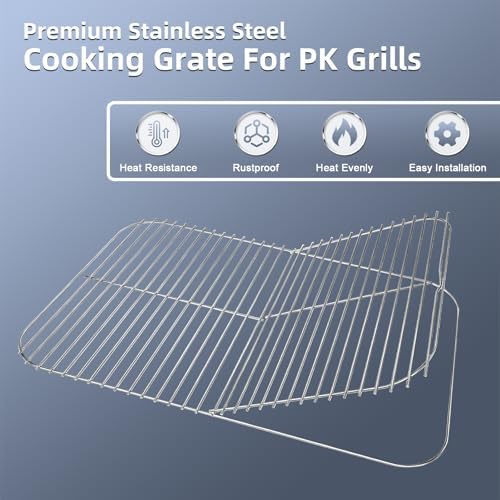 304 Stainless Steel Hinged Cooking Grate for PK99011 (Pre-1997 Models) - Image 4