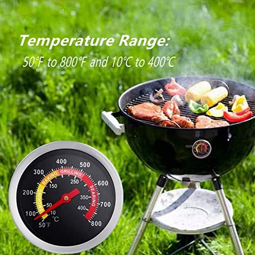 2 Pack BBQ Grill Temperature Gauge, 2-3/8 inch Barbecue Charcoal Smoker Grill Thermometer Gauge BBQ Temp Gauge - Image 6