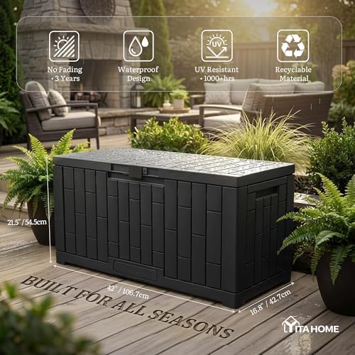YITAHOME 60 Gallon Resin Deck Box - Image 4