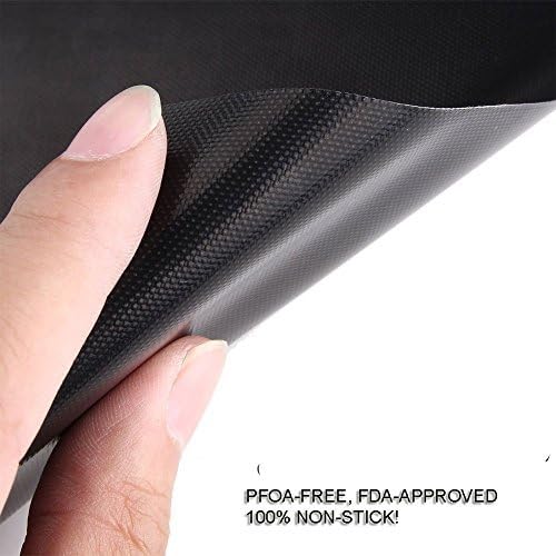 LOOCH Copper Grill Mat Set of 5 Non-Stick BBQ Mats Reusable Easy Clean - Image 3