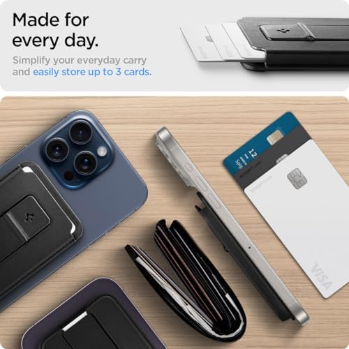 Spigen for MagSafe Wallet, Holds 3 Cards, Strong Magnet, Smart Fold 2 - Image 3