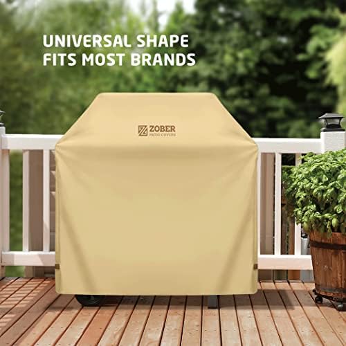 Zober 58 Inch BBQ Grill Cover for Outdoor Grill, Waterproof, Mustard - Image 6