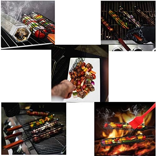 Kabob Grilling Baskets, BBQ Grill Accessories Set of 4 - Image 4
