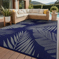 GENIMO Outdoor Rug, Waterproof Plastic Rugs for Patio, 9'x12' Blue Grey by GENIMO