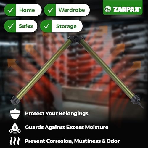 ZARPAX Gun Safe Dehumidifier Rod 24" Electric Plug In - 2 Pack - Image 2