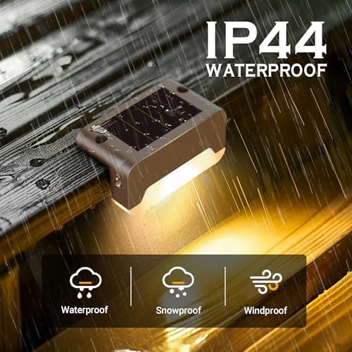 SOLPEX Solar Deck Lights, Solar Step Lights for Outside Waterproof Led Stair Light for Outdoor Fence, Balcony, Patio, Railing, Front Porch, Yard and Pathway(20pack Warm White) - Image 3