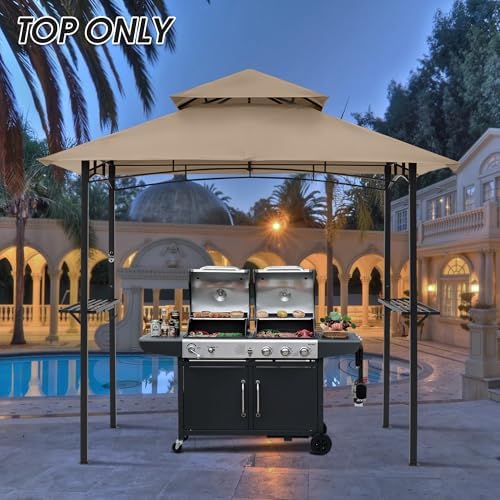 MASTERCANOPY Replacement Canopy top for Grill Gazebo L-GG001PST-F, Beige - Image 7