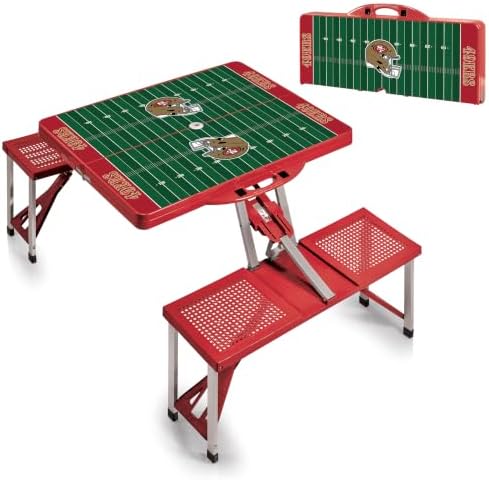 Picnic TIME NFL Football Field Folding Picnic Table, Camping Table, Outdoor Table with Umbrella Hole - Image 5