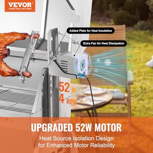 VEVOR Rotisserie Grill, 45" Baffle Electric Rotisserie Grill Kit - Image 2