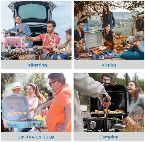 Kenmore 2-Burner Portable Tabletop Retro Gas Grill - Image 6