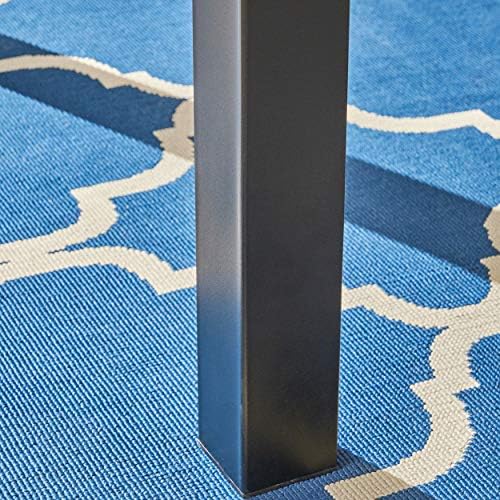 Christopher Knight Home Zak Outdoor 71" Acacia Wood Dining Table, Teak Finish, Black - Image 7