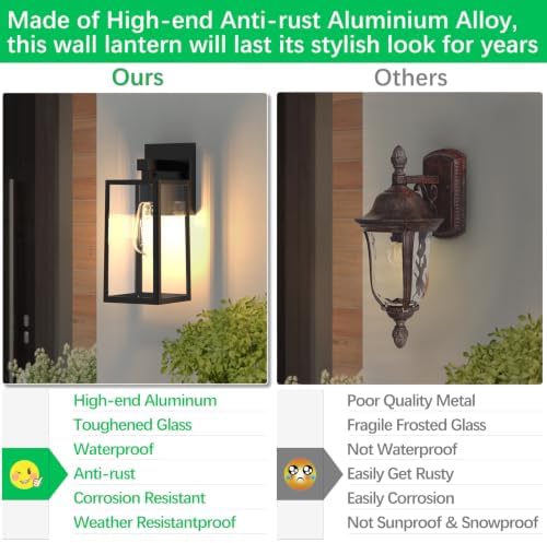 MAXvolador Outdoor Wall Light Fixtures, Exterior Waterproof Wall Lanterns - Image 5