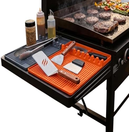 Silicone Grill Mat for Blackstone Griddle, BBQ Tool Rest Drip Pad(Orange) by Unknown