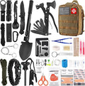 LUXMOM Emergency Survival Kit and First Aid Kit, 142Pcs Professional Survival Gear and Supplies Equipment with Molle Pouch, Gift for Christmas Men Dad Husband Camping Hiking Hunting Outdoor Adventure by LUXMOM
