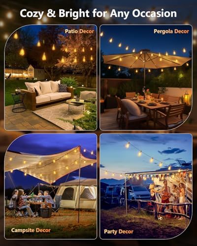 Brightown 175FT Solar String Lights Outdoor, 56+2 Shatterproof LED Lights - Image 7