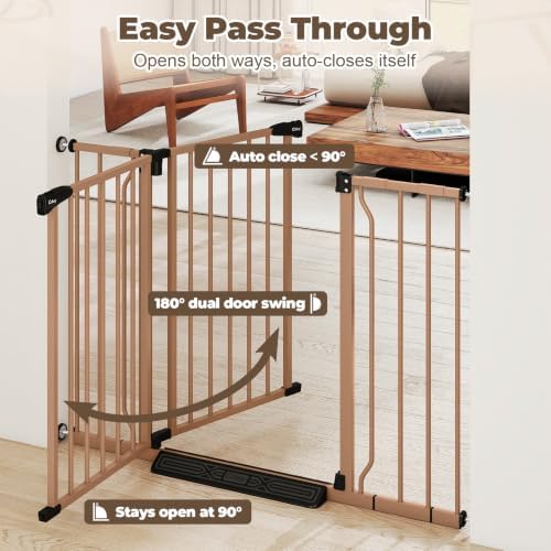 29"-45" Baby Gate for Stairs & Doorways, Auto Close Dog Gate Indoor - Image 3