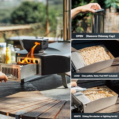 Automatic Rotating Stone Wood Pellet Pizza Oven for Outdoor - Image 5