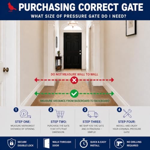 Cardinal Gates PG26.1 Baby & Pet Pressure Gate, White, 29.5-37.75 in - Image 6