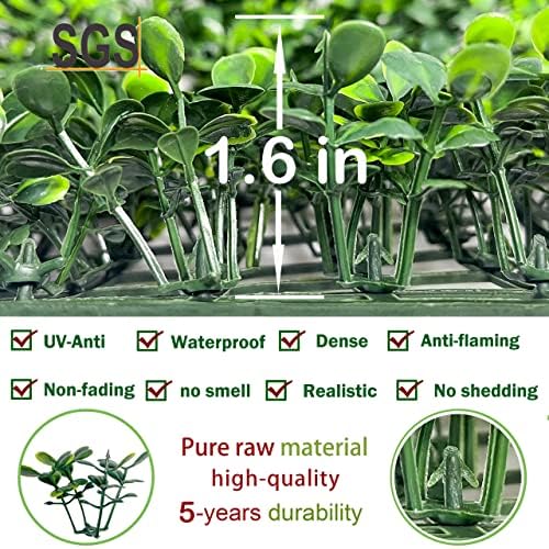 Bybeton 40"x120"(33sqft) Ivy Privacy Fence Screen Odorless Boxwood Hedge - Image 3