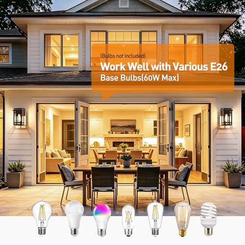 Outdoor Wall Light Fixtures 9.76'', Porch Lights Lantern, 2 Pack - Image 5