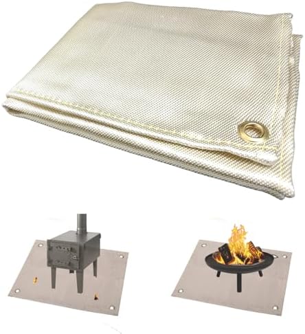 Fire Pit Mat 20" Fireproof Wood Stove Under Grill Mat with Solo Stove for Outdoor Wooden Deck BBQ Lawn by Unknown