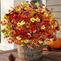 Artificial Flowers Outdoor, UV Resistant Faux Plants, Fall Decor,20 Bundles by Unknown