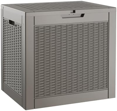 KAMABOKO Outdoor Storage Box, 31 Gallon Deck Box Outdoor Waterproof Small by KAMABOKO